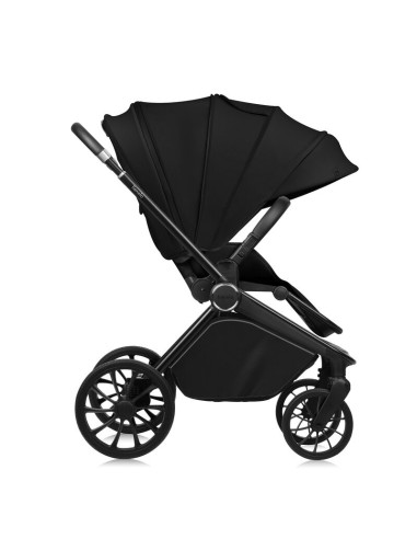 BN-LO-MIKA_PLUS_2IN1_BLACK_ONYX,Carucior 2 in 1, Lionelo, Mika Plus, Cadru din aluminiu, Cu landou intarit si salteluta moale, R