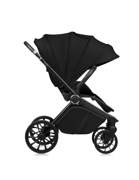 BN-LO-MIKA_PLUS_2IN1_BLACK_ONYX,Carucior 2 in 1, Lionelo, Mika Plus, Cadru din aluminiu, Cu landou intarit si salteluta moale, R