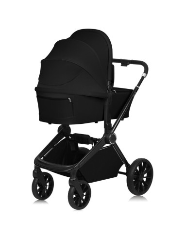 BN-LO-MIKA_PLUS_2IN1_BLACK_ONYX,Carucior 2 in 1, Lionelo, Mika Plus, Cadru din aluminiu, Cu landou intarit si salteluta moale, R