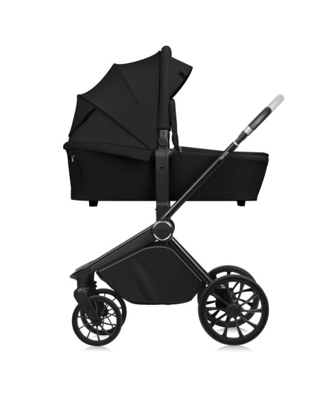 BN-LO-MIKA_PLUS_2IN1_BLACK_ONYX,Carucior 2 in 1, Lionelo, Mika Plus, Cadru din aluminiu, Cu landou intarit si salteluta moale, R