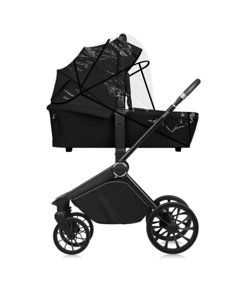 BN-LO-MIKA_PLUS_2IN1_BLACK_ONYX,Carucior 2 in 1, Lionelo, Mika Plus, Cadru din aluminiu, Cu landou intarit si salteluta moale, R