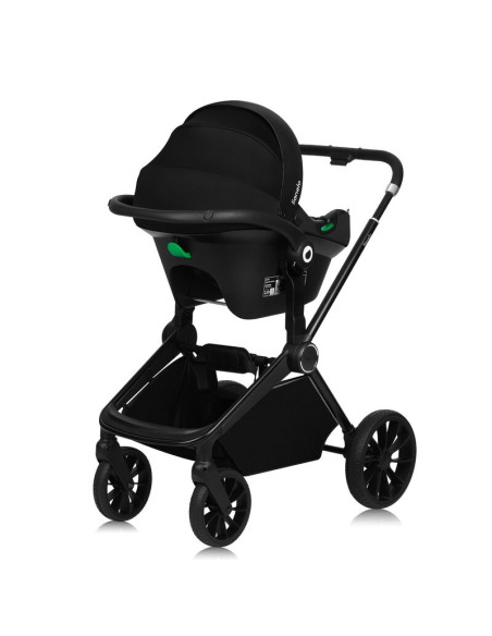 BN-LO-MIKA_PLUS_3IN1_BLACK_ONYX,Carucior 3 in 1, Lionelo, Mika Plus, Cadru din aluminiu, Cu landou intarit si salteluta moale, C