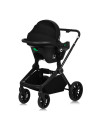 BN-LO-MIKA_PLUS_3IN1_BLACK_ONYX,Carucior 3 in 1, Lionelo, Mika Plus, Cadru din aluminiu, Cu landou intarit si salteluta moale, C