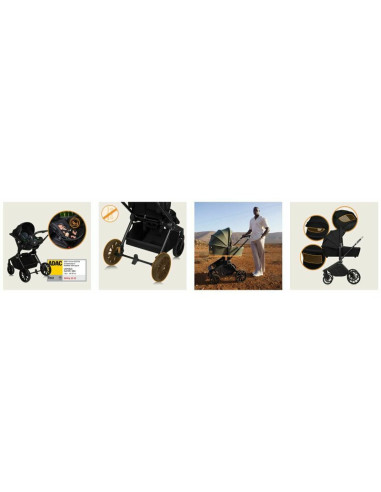 BN-LO-MIKA_PLUS_3IN1_BLACK_ONYX,Carucior 3 in 1, Lionelo, Mika Plus, Cadru din aluminiu, Cu landou intarit si salteluta moale, C