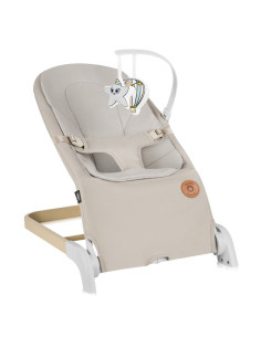 BN-LO-LILAC_BEIGE_SAND,Fotoliu balansoar, Lionelo, Lilac, Cu arcada cu jucarii, Ergonomic, Reglare spatar in 3 pozitii, Pernuta 