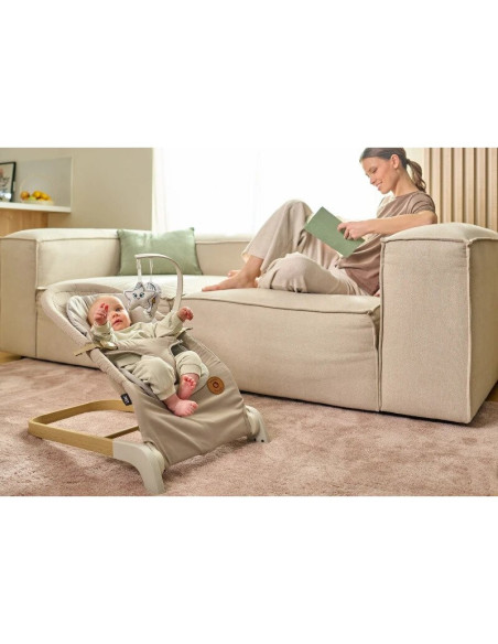 BN-LO-LILAC_BEIGE_SAND,Fotoliu balansoar, Lionelo, Lilac, Cu arcada cu jucarii, Ergonomic, Reglare spatar in 3 pozitii, Pernuta 