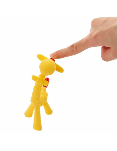 BN-BL804,Jucarie de dentitie, Bocioland, Amelioareaza gingiile dureroase, Design ergonomic, Fara BPA, 0 luni+, Giraffe Yellow/Re
