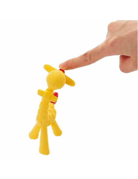 BN-BL804,Jucarie de dentitie, Bocioland, Amelioareaza gingiile dureroase, Design ergonomic, Fara BPA, 0 luni+, Giraffe Yellow/Re