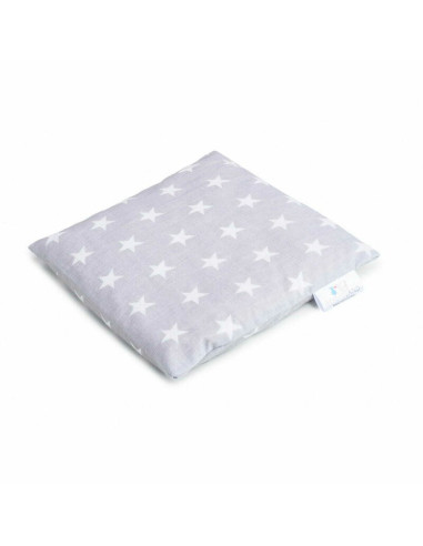 BN-BOC0193,Pernuta anticolici, Bociolad, Umpluta cu samburi de cirese, Cu husa din bumbac, 20x20 cm, 0 luni+, Grey Stars