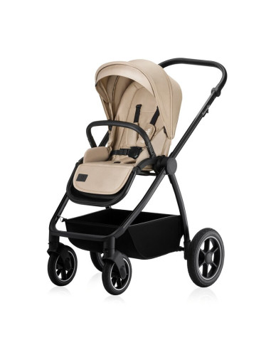 BN-LO-MERIL_3IN1_BEIGE_SAND,Carucior 3 in 1, Lionelo, Meril, Cu landou de dimensiune XL, Reversibil, Cu scoica auto testata ADAC