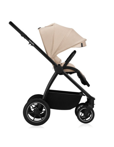 BN-LO-MERIL_3IN1_BEIGE_SAND,Carucior 3 in 1, Lionelo, Meril, Cu landou de dimensiune XL, Reversibil, Cu scoica auto testata ADAC