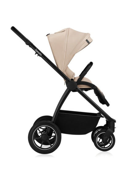 BN-LO-MERIL_3IN1_BEIGE_SAND,Carucior 3 in 1, Lionelo, Meril, Cu landou de dimensiune XL, Reversibil, Cu scoica auto testata ADAC
