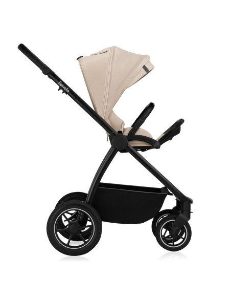 BN-LO-MERIL_3IN1_BEIGE_SAND,Carucior 3 in 1, Lionelo, Meril, Cu landou de dimensiune XL, Reversibil, Cu scoica auto testata ADAC