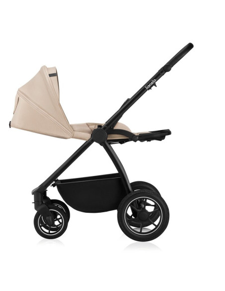 BN-LO-MERIL_3IN1_BEIGE_SAND,Carucior 3 in 1, Lionelo, Meril, Cu landou de dimensiune XL, Reversibil, Cu scoica auto testata ADAC