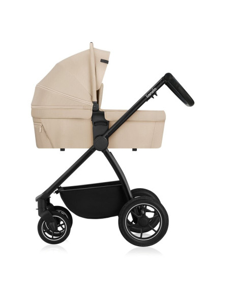 BN-LO-MERIL_3IN1_BEIGE_SAND,Carucior 3 in 1, Lionelo, Meril, Cu landou de dimensiune XL, Reversibil, Cu scoica auto testata ADAC