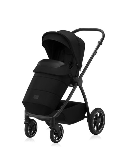 BN-LO-MERIL_3IN1_BLACK_ONYX,Carucior 3 in 1, Lionelo, Meril, Cu landou de dimensiune XL, Reversibil, Cu scoica auto testata ADAC