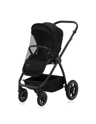 BN-LO-MERIL_3IN1_BLACK_ONYX,Carucior 3 in 1, Lionelo, Meril, Cu landou de dimensiune XL, Reversibil, Cu scoica auto testata ADAC
