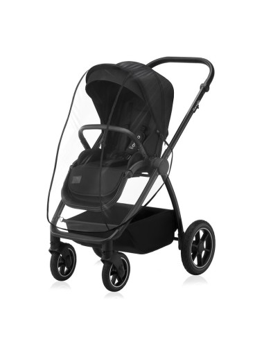 BN-LO-MERIL_3IN1_BLACK_ONYX,Carucior 3 in 1, Lionelo, Meril, Cu landou de dimensiune XL, Reversibil, Cu scoica auto testata ADAC