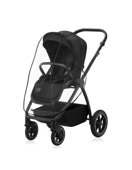 BN-LO-MERIL_3IN1_BLACK_ONYX,Carucior 3 in 1, Lionelo, Meril, Cu landou de dimensiune XL, Reversibil, Cu scoica auto testata ADAC