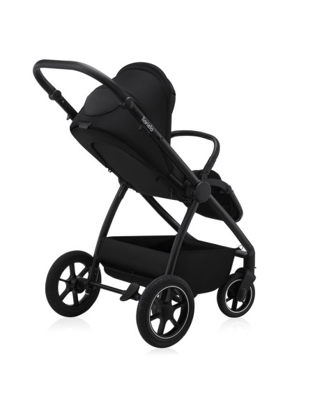 BN-LO-MERIL_3IN1_BLACK_ONYX,Carucior 3 in 1, Lionelo, Meril, Cu landou de dimensiune XL, Reversibil, Cu scoica auto testata ADAC