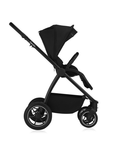 BN-LO-MERIL_3IN1_BLACK_ONYX,Carucior 3 in 1, Lionelo, Meril, Cu landou de dimensiune XL, Reversibil, Cu scoica auto testata ADAC