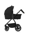 BN-LO-MERIL_3IN1_BLACK_ONYX,Carucior 3 in 1, Lionelo, Meril, Cu landou de dimensiune XL, Reversibil, Cu scoica auto testata ADAC