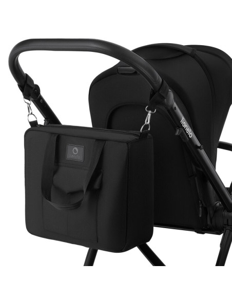 BN-LO-MERIL_3IN1_BLACK_ONYX,Carucior 3 in 1, Lionelo, Meril, Cu landou de dimensiune XL, Reversibil, Cu scoica auto testata ADAC