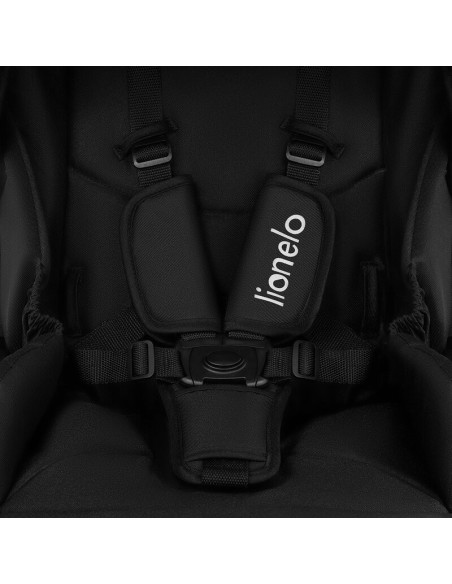BN-LO-MERIL_3IN1_BLACK_ONYX,Carucior 3 in 1, Lionelo, Meril, Cu landou de dimensiune XL, Reversibil, Cu scoica auto testata ADAC