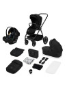 BN-LO-MERIL_3IN1_BLACK_ONYX,Carucior 3 in 1, Lionelo, Meril, Cu landou de dimensiune XL, Reversibil, Cu scoica auto testata ADAC