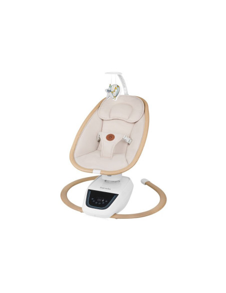 BN-LO-OLIVIA_BEIGE_NATURAL,Balansoar si sezlong, Lionelo, Olivia, 2 in 1, Electric, Cu leganare 3D, 5 moduri de balansare in mai