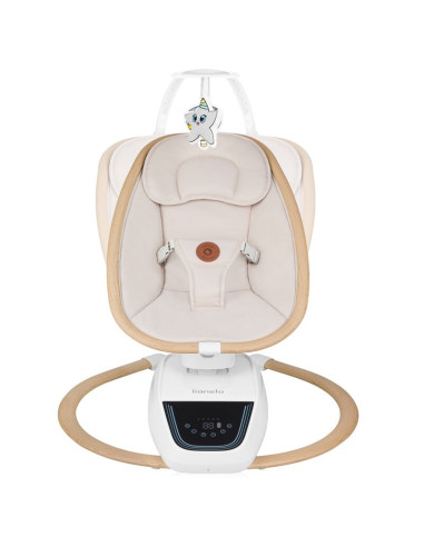 BN-LO-OLIVIA_BEIGE_NATURAL,Balansoar si sezlong, Lionelo, Olivia, 2 in 1, Electric, Cu leganare 3D, 5 moduri de balansare in mai