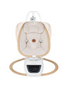 BN-LO-OLIVIA_BEIGE_NATURAL,Balansoar si sezlong, Lionelo, Olivia, 2 in 1, Electric, Cu leganare 3D, 5 moduri de balansare in mai