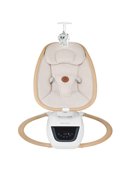 BN-LO-OLIVIA_BEIGE_NATURAL,Balansoar si sezlong, Lionelo, Olivia, 2 in 1, Electric, Cu leganare 3D, 5 moduri de balansare in mai