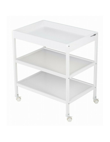 BN-82702,Masuta de infasat, FreeON, Mila, Din lemn, Cu 4 roti pentru transport facil, Cu 3 suprafete de depozitare, 76x54x86 cm,