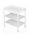 BN-82702,Masuta de infasat, FreeON, Mila, Din lemn, Cu 4 roti pentru transport facil, Cu 3 suprafete de depozitare, 76x54x86 cm,