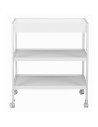 BN-82702,Masuta de infasat, FreeON, Mila, Din lemn, Cu 4 roti pentru transport facil, Cu 3 suprafete de depozitare, 76x54x86 cm,