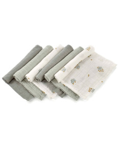 BN-8420421089187,Set 6 scutece, Jane, Din muselina de bambus, Hipoalergenice, 35 x 35 cm, Botanic