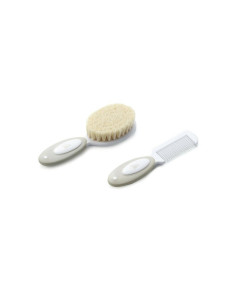 BN-8420421071588,Set perie si pieptene, Jane, Din peri naturali, 0 luni+, Bej