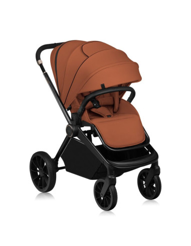 BN-LO-MIKA_PLUS_BROWN_RUST,Carucior sport, Lionelo, Mika Plus, Cadru din aluminiu, Copertina XXL, Spatar reglabil in 3 pozitii, 