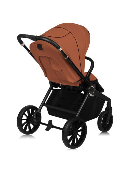 BN-LO-MIKA_PLUS_BROWN_RUST,Carucior sport, Lionelo, Mika Plus, Cadru din aluminiu, Copertina XXL, Spatar reglabil in 3 pozitii, 