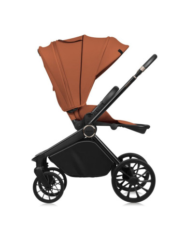BN-LO-MIKA_PLUS_BROWN_RUST,Carucior sport, Lionelo, Mika Plus, Cadru din aluminiu, Copertina XXL, Spatar reglabil in 3 pozitii, 