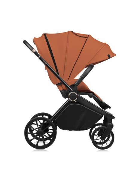 BN-LO-MIKA_PLUS_BROWN_RUST,Carucior sport, Lionelo, Mika Plus, Cadru din aluminiu, Copertina XXL, Spatar reglabil in 3 pozitii, 