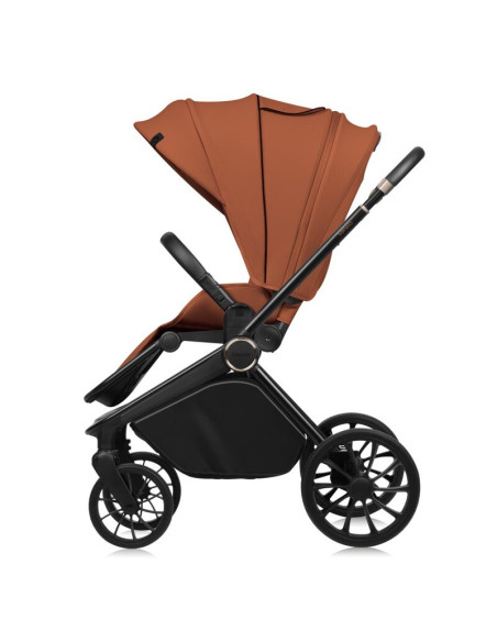 BN-LO-MIKA_PLUS_BROWN_RUST,Carucior sport, Lionelo, Mika Plus, Cadru din aluminiu, Copertina XXL, Spatar reglabil in 3 pozitii, 