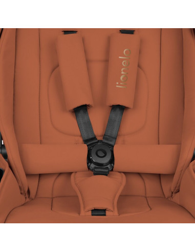 BN-LO-MIKA_PLUS_BROWN_RUST,Carucior sport, Lionelo, Mika Plus, Cadru din aluminiu, Copertina XXL, Spatar reglabil in 3 pozitii, 