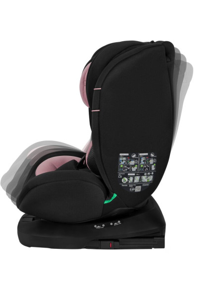 BN-LO-BASTIAAN_I-SIZE_PINK_ROSE,Scaun auto, Lionelo, Bastiaan i-Size, 4 in 1, Protectie laterala, Cu spatar inclinabil in 4 pozi