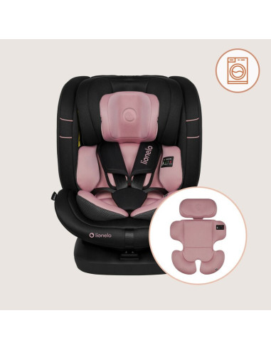 BN-LO-BASTIAAN_I-SIZE_PINK_ROSE,Scaun auto, Lionelo, Bastiaan i-Size, 4 in 1, Protectie laterala, Cu spatar inclinabil in 4 pozi