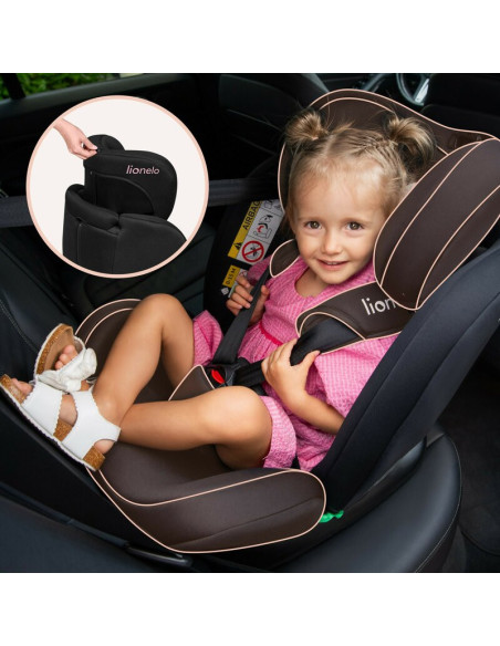 BN-LO-BASTIAAN_I-SIZE_PINK_ROSE,Scaun auto, Lionelo, Bastiaan i-Size, 4 in 1, Protectie laterala, Cu spatar inclinabil in 4 pozi