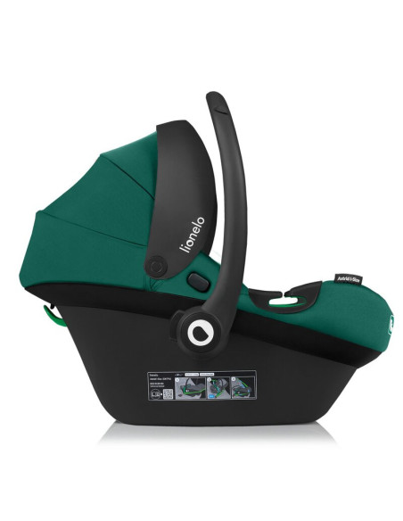BN-LO-ASTRID_I-SIZE_GREEN+BASE_BLACK,Scoica auto, Lionelo, i-Size Astrid, Include baza Isofix, 0-13 Kg, 40-87 cm, Cu maner si ca
