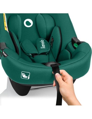 BN-LO-ASTRID_I-SIZE_GREEN+BASE_BLACK,Scoica auto, Lionelo, i-Size Astrid, Include baza Isofix, 0-13 Kg, 40-87 cm, Cu maner si ca