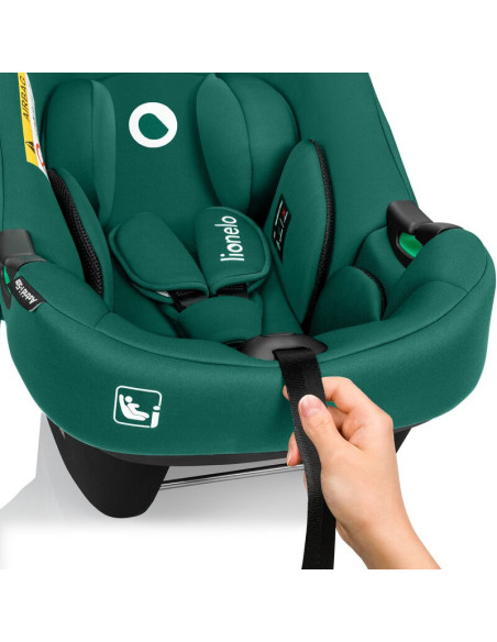 BN-LO-ASTRID_I-SIZE_GREEN+BASE_BLACK,Scoica auto, Lionelo, i-Size Astrid, Include baza Isofix, 0-13 Kg, 40-87 cm, Cu maner si ca